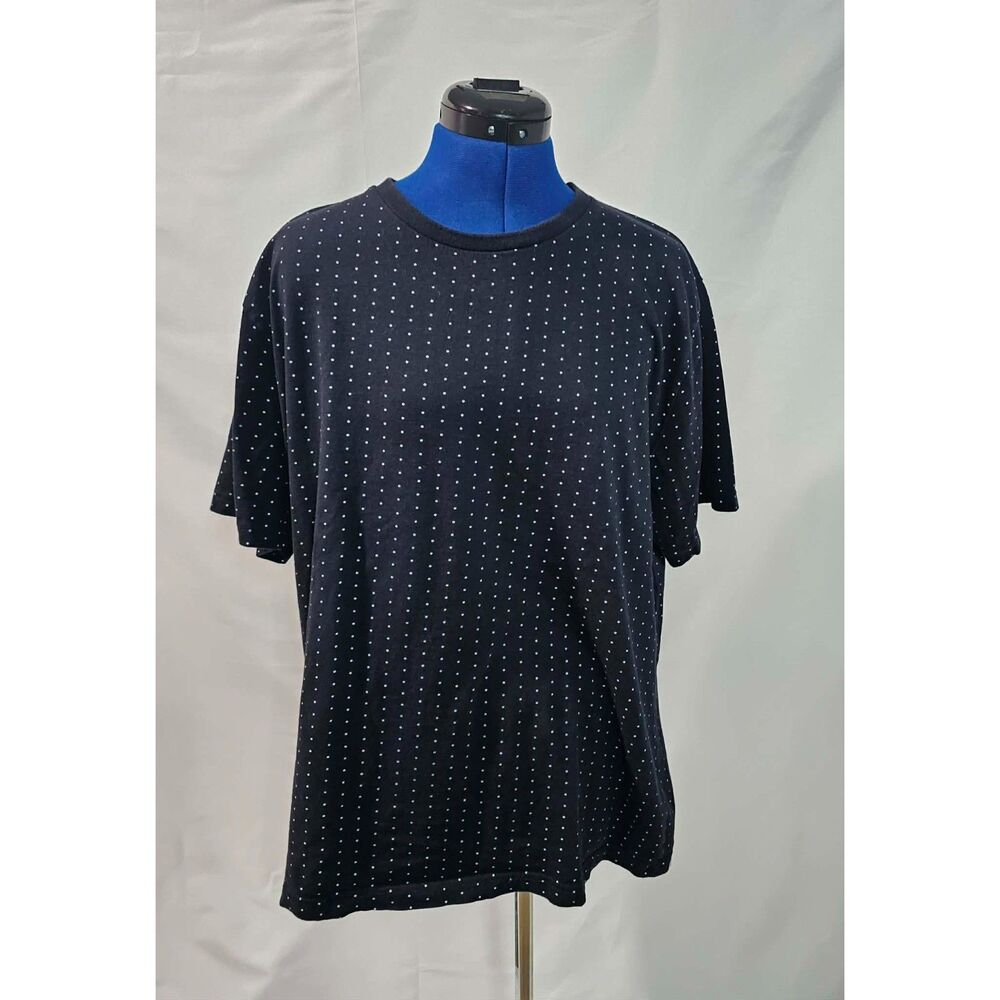 Retro Denim & Flower Ricky Singh Black Polka Dot T-Shirt XXXL